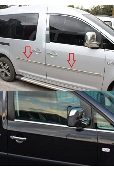 ueskrom Vw Caddy 2004-2010 Model Krom Yan Kapı Çıtası Ve Cam Çıtası Set