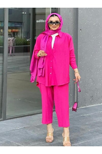 YILMAZBARMAZ Γυναικείο Σετ Πουκάμισο - Ζαρωμένο