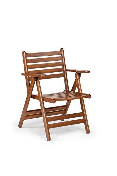 mebel stil London Katlanır Sandalye - Dış Mekan 2 Kademeli Kolçaklı Ahşap Bah...