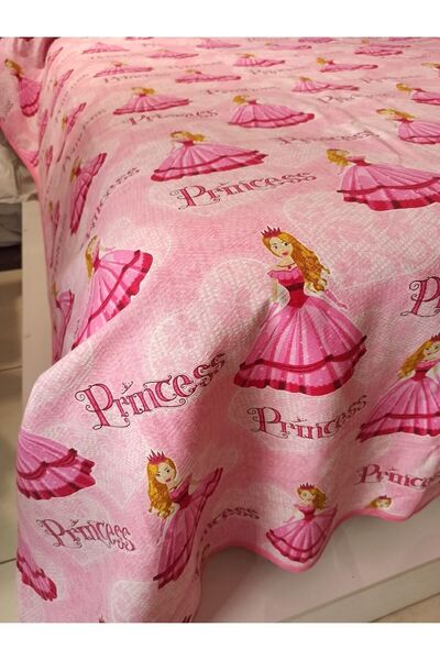 ŞENER HOME Pink Girl's Princes Patterned Single Pique - 150x240 Cm
