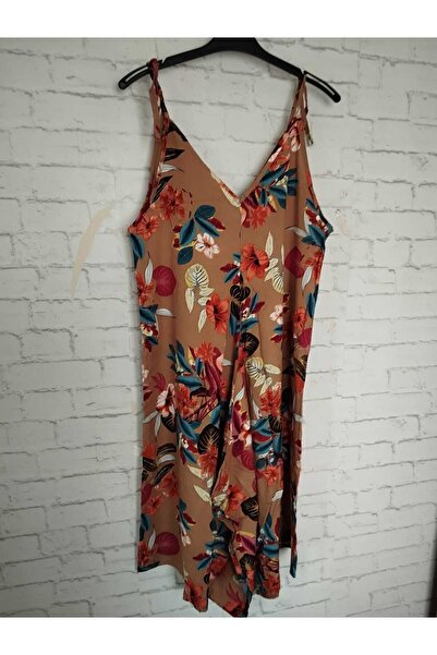 anne moda ankara Літній бавовняний комбінезон з широкими штанинами на бретельках