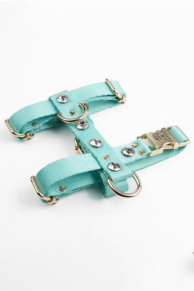 TheTailor Mint Green Diamond Collar Set Chest Collar and Trip Collar