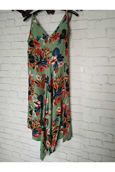 anne moda ankara Літній бавовняний комбінезон з широкими штанинами на бретельках