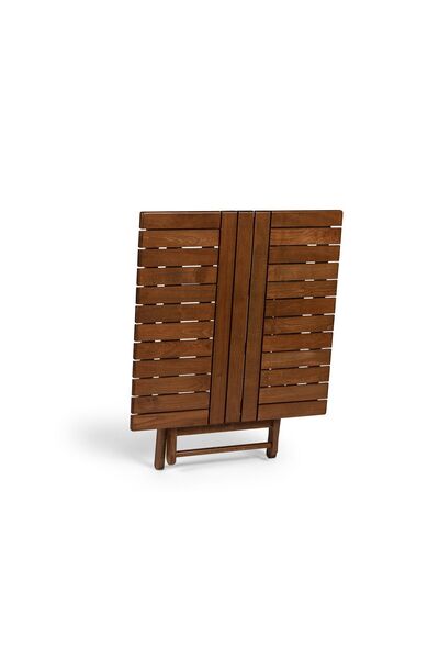 mebel stil Atina Katlanır Masa 70x70 - Dış Mekan Kare Ahşap Bahçe, Balkon Masası