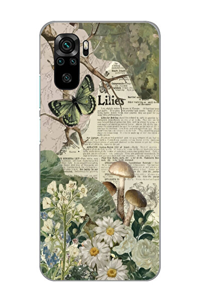 SUPER FRAME Xiaomi Redmi Note 10 / Note 10S Uyumlu Kolaj Tasarımlı Şeffaf Tel...