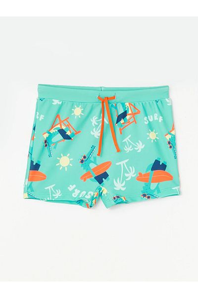 LC Waikiki LCW Baby - Σορτς κολύμβησης με στάμπα με ελαστική μέση για αγοράκι