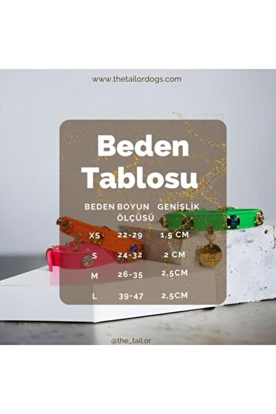 TheTailor Pembe Taş Detaylı Köpek Boyun Tasması Vegan Deri Boyun Tasması