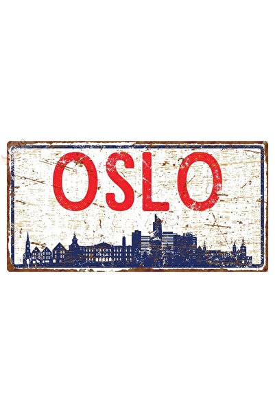 Hayg Equipment Oslo Silüetli Dekoratif Alüminyum Tabela - Retro Metal Duvar D...