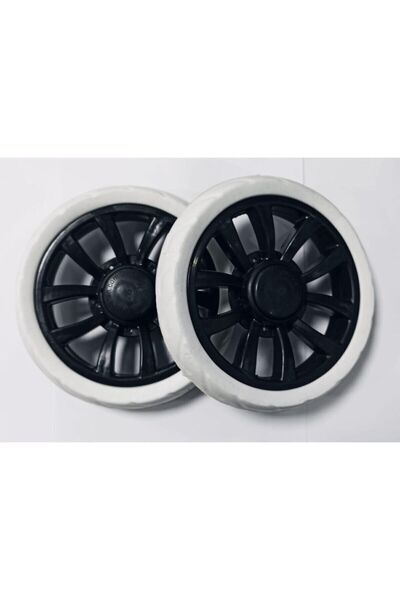 HTM Kalite - 2 Adet - Pazar Arabası Tekerleği Telli Yuva 17 Cm Siyah Pazar Teker