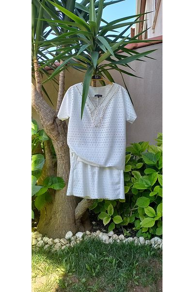 FAZZA FABRİKA Ecru Shorts Set