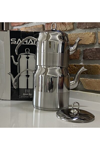 Şahane Aşiret Boy Metal Saplı 4 Parça Çaydanlık Takımı