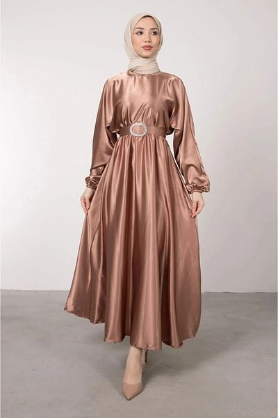 HB MODA COLLECTİON Σατέν Φόρεμα