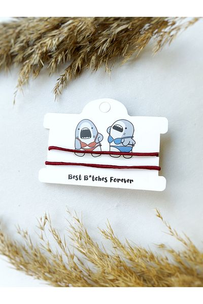 Atölye Merdiven Best Friends Forever Bff - Set of 2 Friendship Bracelets and Shark