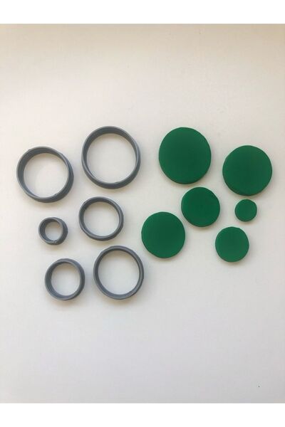 Volala مجموعة آرت بيضاوية من الطين والكعك مكونة من 6 قطع