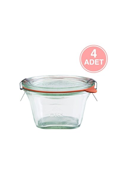 Weck 290 Ml Kare Cam Saklama Kavanozu 4 Adet