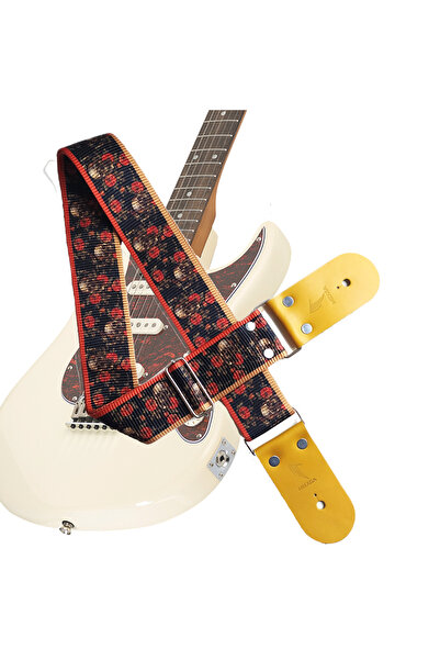 MEDUSA GİTAR ASKISI (TÜM GİTARLARLA UYUMLUDUR) GİTAR KAYIŞI GUITAR STRAP - SKULLS & ROSES