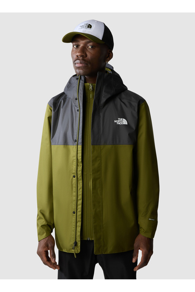 THE NORTH FACE Yeşil Erkek Kapüşon Yaka Yağmurluk NF0A3YFMWOG1_M QUEST ZIP-IN...
