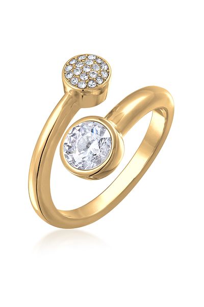 ELLI Kristalle Farbe Silber Ring Wickelring - Damen