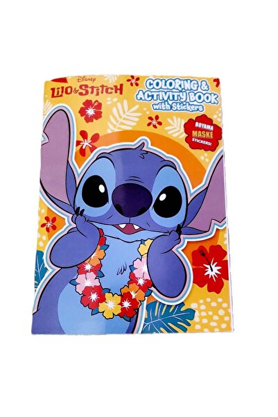 şahane parti Lilo & Stitch Boyama Kitabı (boyama , Sticer , Arka Kapak Maske )