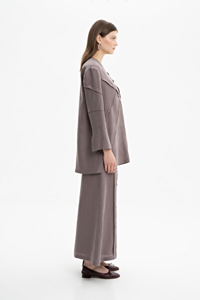 Aker Dikiş Detaylı V Yaka Tunik