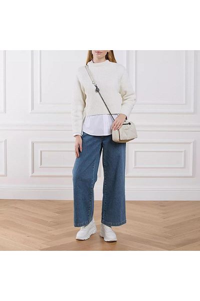 Emporio Armani Pochette Simil Nappa Ivory