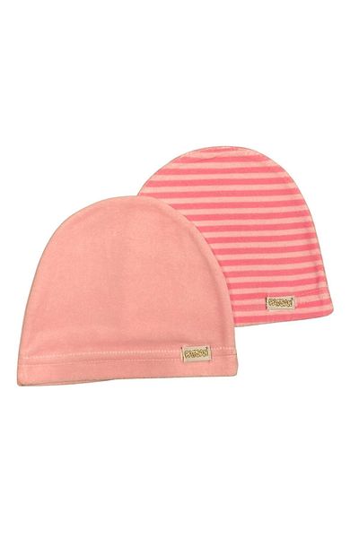 PATSAN Set of 2 Velvet Baby Hats and Beanies Striped