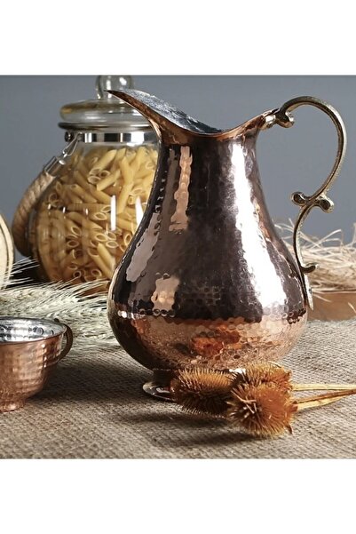 Tabibu Bakır Sürahi İçi Kalaylı Kullanıma Hazır Büyük Boy
