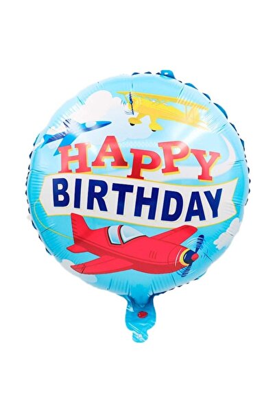 parti sürprizi بالون عيد ميلاد سعيد من رقائق الفويل على شكل طائرة قطعة واحدة