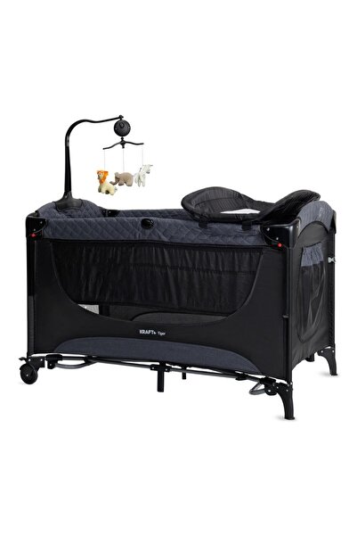 Kraft Tiger Anne Yanı Oyun Parkı 70*120 cm Koyu Gri