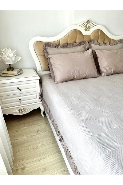 Tly Home Textiles Комплект завивка с вафлен пике - с воланчета