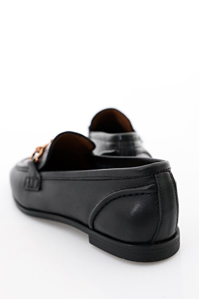 5in1Canpolat Siyah Deri Loafer 34306