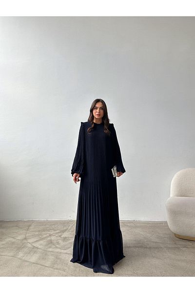 Swan Woman Rochie din șifon plisat