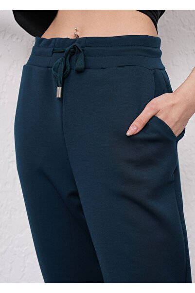 ZICCHO Beli Bağlamalı Yumuşak Dokulu Modal Kadın Eşofman Altı