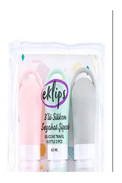 eklips 60 ml Silicone Bottle for Travel - Pack of 3