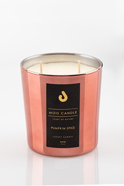 Mois Candle Bal Kabağı Ve Tarçınlı, Aromatik Büyük Boy Dekoratif Bardak Mum - Pumpkin Spice- 440 gr