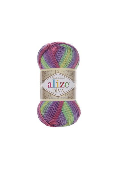 Alize Diva Batik 3241 100% Microfiber Acrylic (100gr 350m) Μονό Μασίφ 17 διαφορετικές επιλογές χρώματος Batik