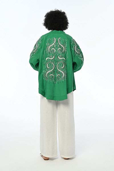 Orfeo Negro Women's - Oversize Kimono with Sequined Back and Sleeve
