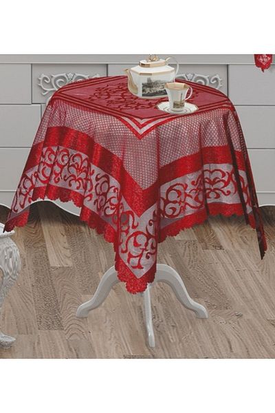 WENESSİ Ottoman Pattern Knitted Dress Cover - Red