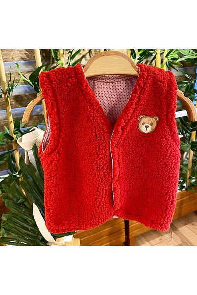PATSAN Plush Fleece Baby Vest Teddy Bear