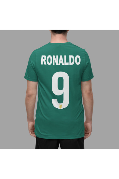 Biy Store تي شيرت مطبوع عليه "فينومين رونالدو" باللون الأخضر للجنسين