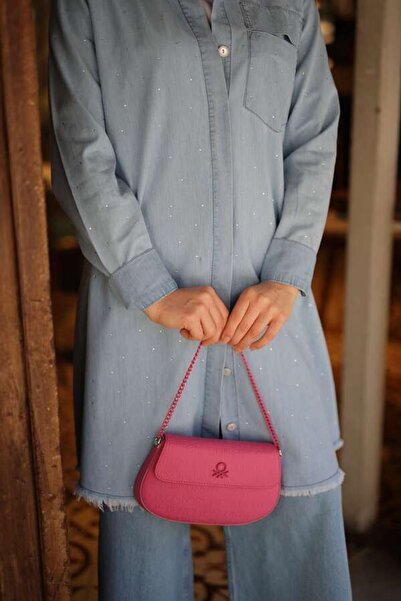 ESRA KEKÜLLÜOĞLU Kadın Denim Püsküllü Taşlı Tunik-Açık Mavi