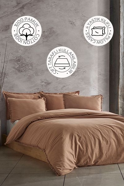 Novella Home Комплект завивки Nil Double 100% памук, който може да се пере