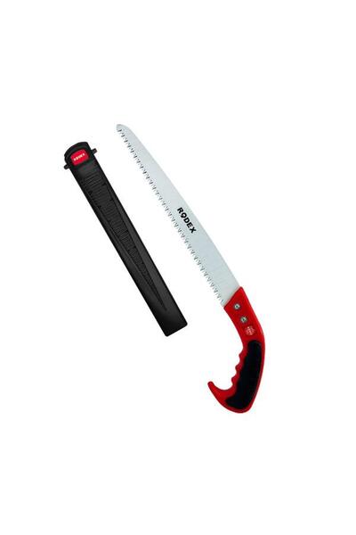 Rodex Budama Testeresi Kılıflı 300 Mm Çelik Düz Ağaç Dal Bağ El Testeresi 1inc - 7 Diş