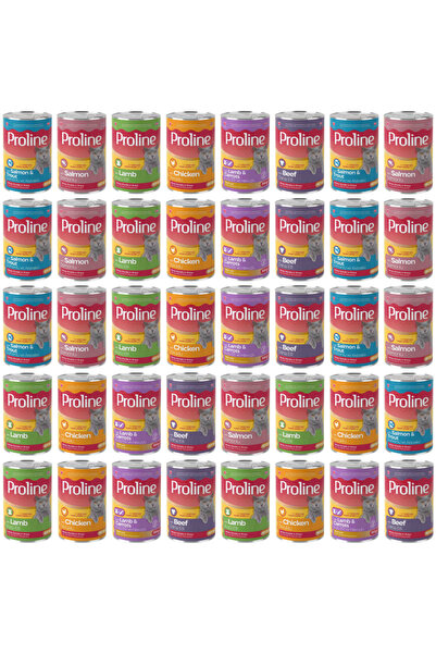 Pro Line Karışık Kedi Konserve Maması 400gr- 40 Adet