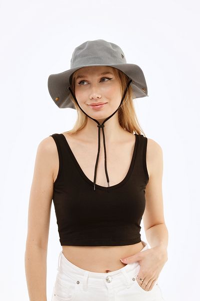 Aghilo Safari Linen Fedora Hat - Foldable