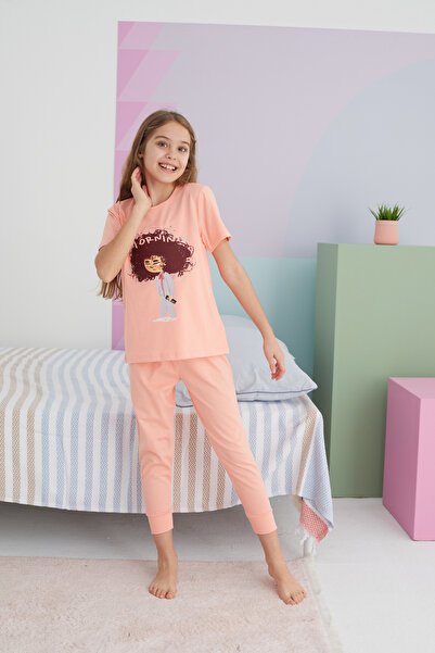 Siyah İnci Σετ πιτζάμες βαμβακερή πλεκτή σομόν