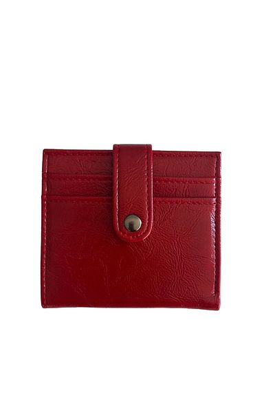 Boutiquehaki Patent Leather Wrinkled Bunny Wallet - Card Holder Detailed