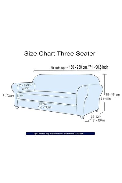 Eldost Ticaret Eldost Velvet Sofa - 3-Seater Sofa and Sofa Bed Cover (1 Piece)