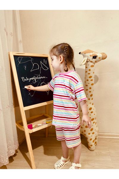 BabyWorldStore Elegant Digital Printed Shorts Suit Set for 1-10 Years Old Girls