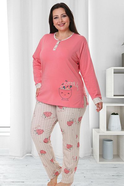Bella Linda Cotton Plus Size Women's Pajama Set